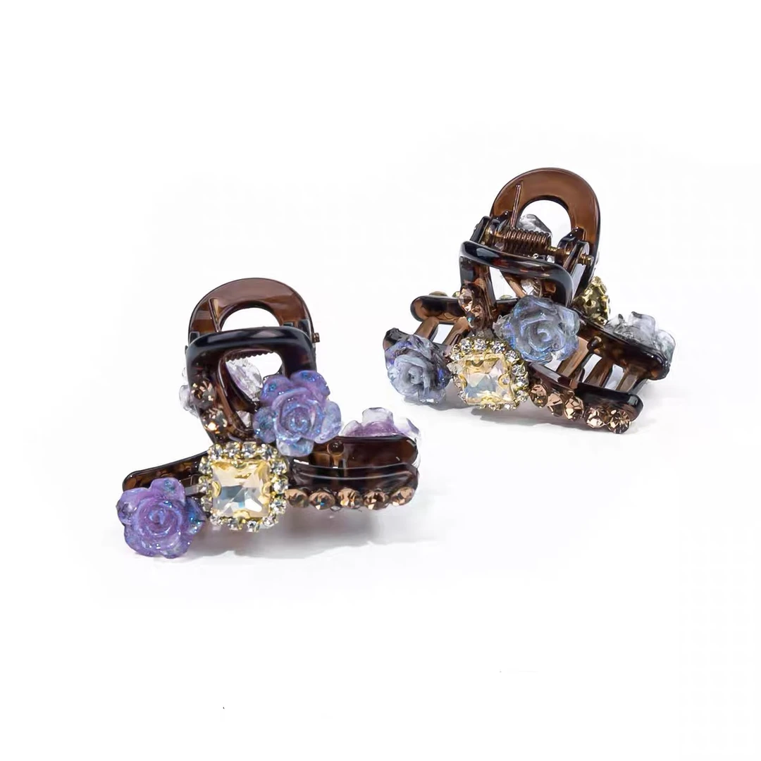 春夏气质百搭新款后脑勺半扎发抓夹花朵刘海夹公主夹发卡头饰