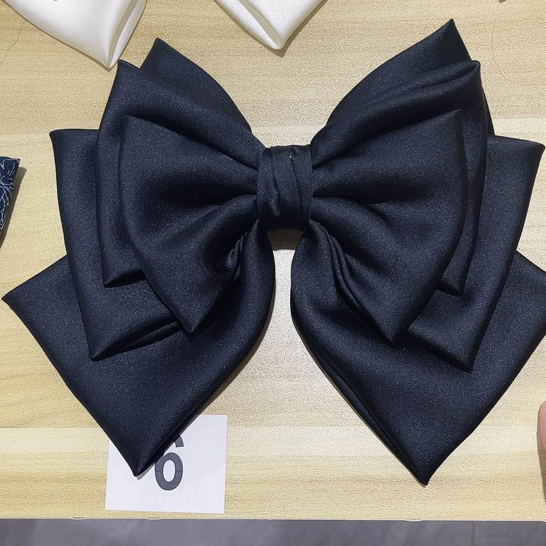 皮质铁合金蝴蝶结发夹