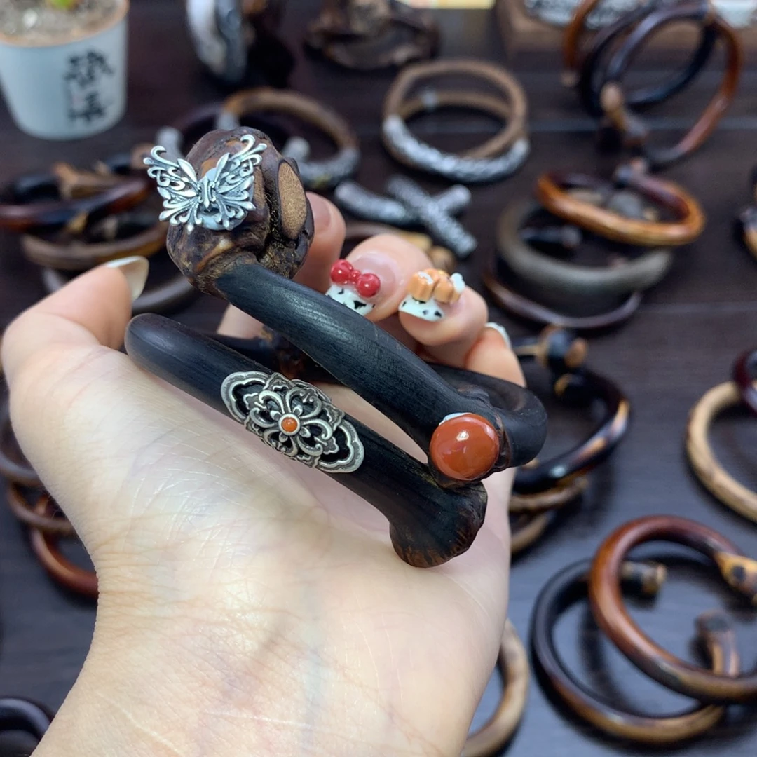 金刚藤如意镶嵌手镯