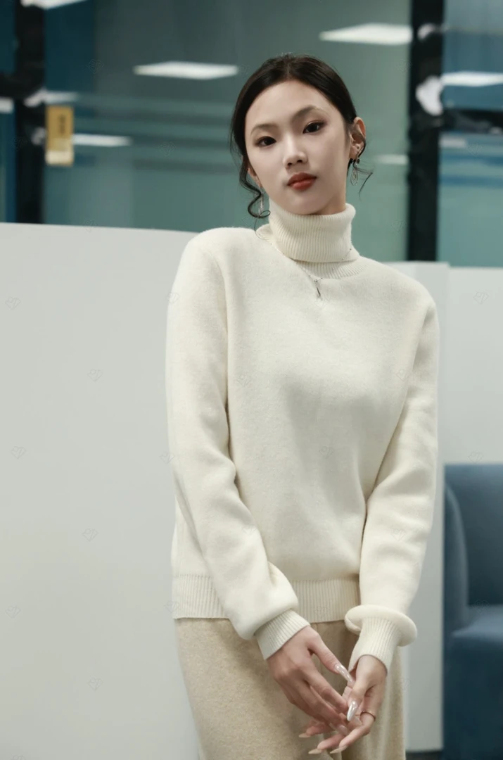 （30绒）羊绒衫常规双翻领秋冬内搭