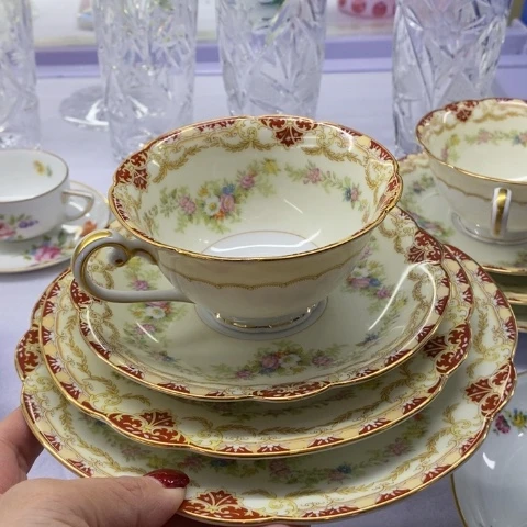 瓷片中古瓷器瓷盘0022