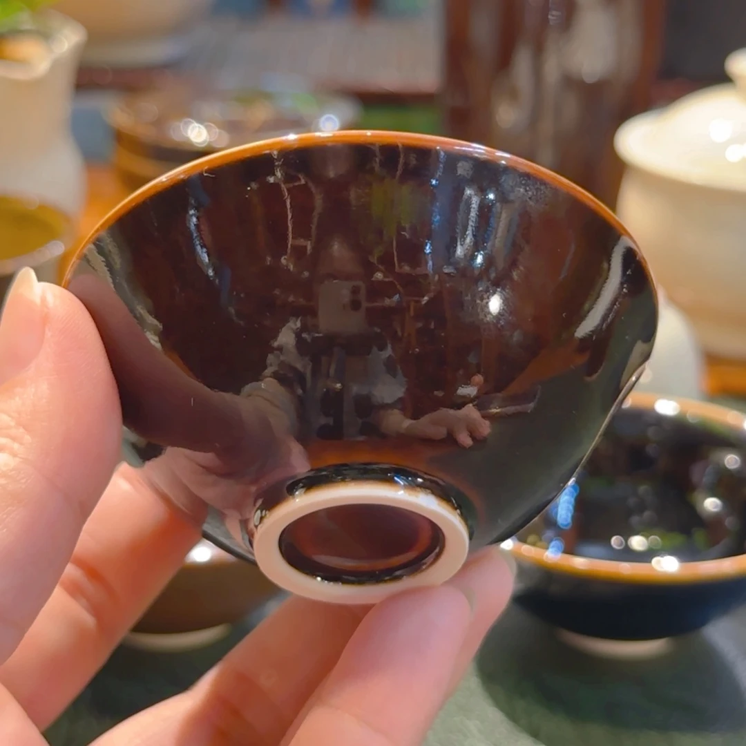 微澜定瓷 紫定斗笠盏 葡萄紫70cm