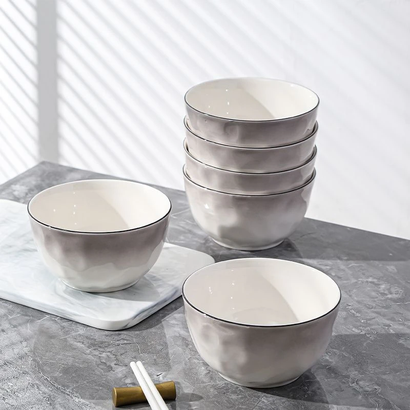 釉下彩陶瓷米饭碗家用2025新款吃饭碗好看的饭碗盘子碗碟餐具碗盘