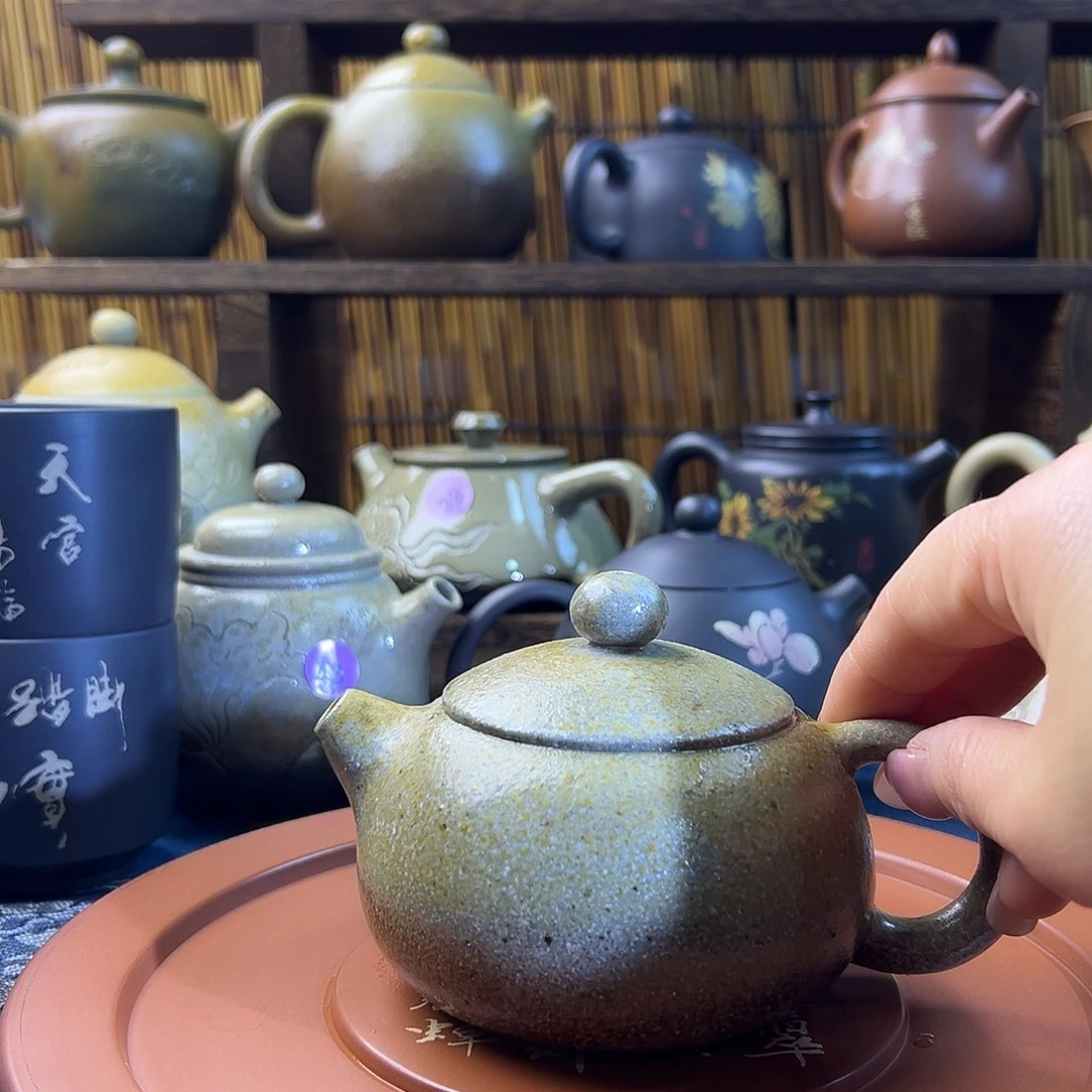 壶建水紫陶柴烧壶全手工200cc