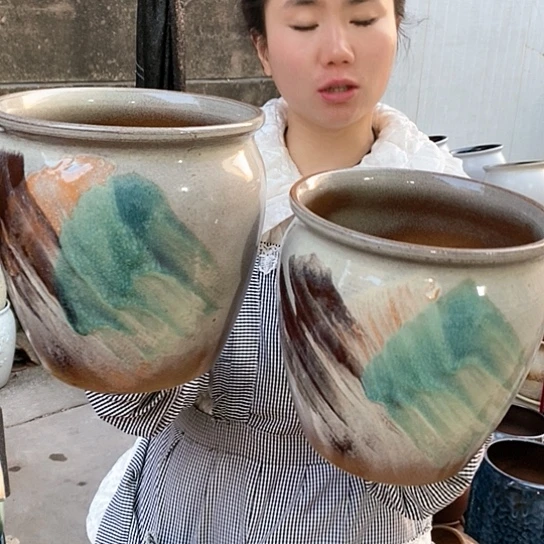 紫砂花盆正品口20高20