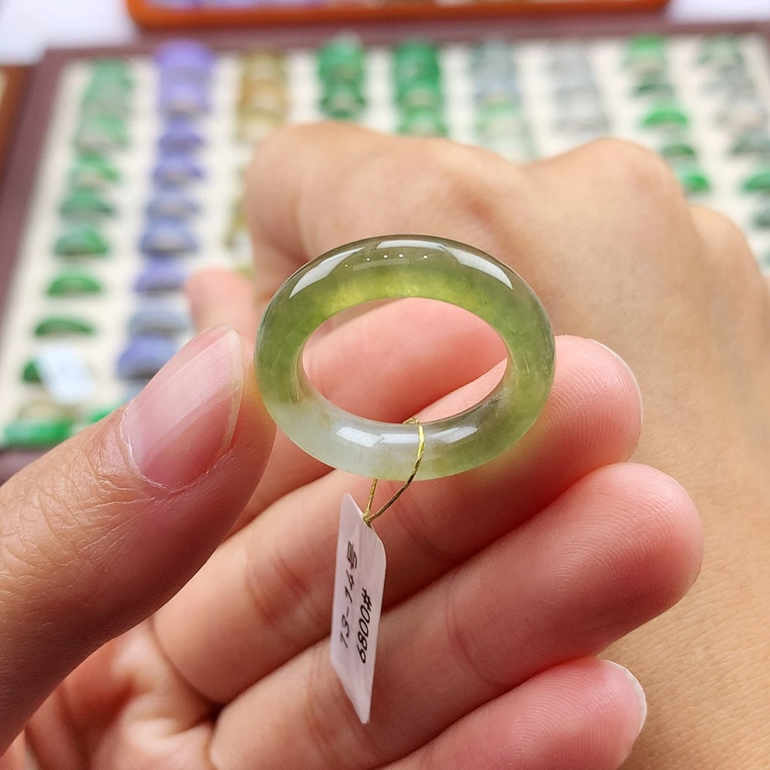 翡翠未镶嵌戒指13-14号