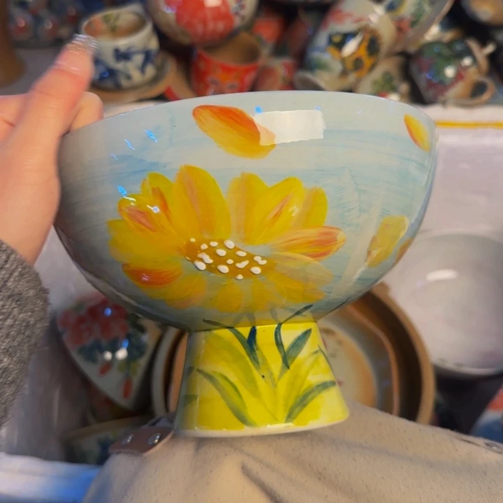 瓷片景德镇手工手绘釉下高温瓷