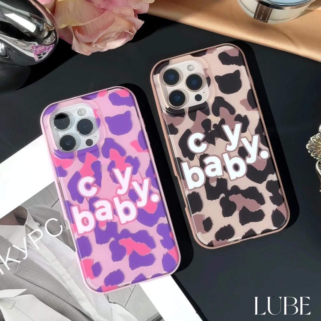 【cry豹纹】歪歪高定二合一磁吸壳适用于iPhone16promax/15/14