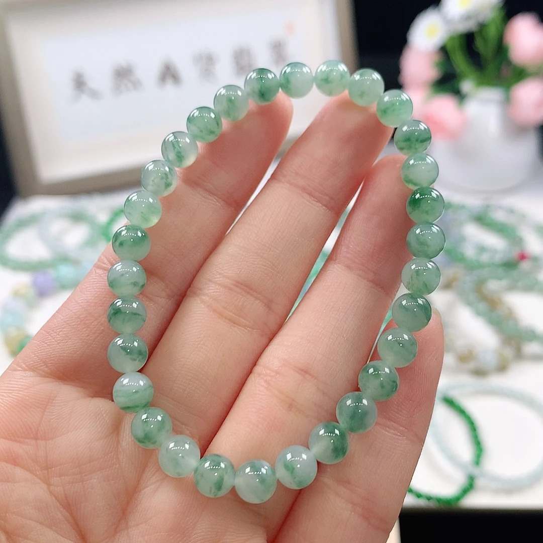 翡翠未镶嵌手链手链6mm