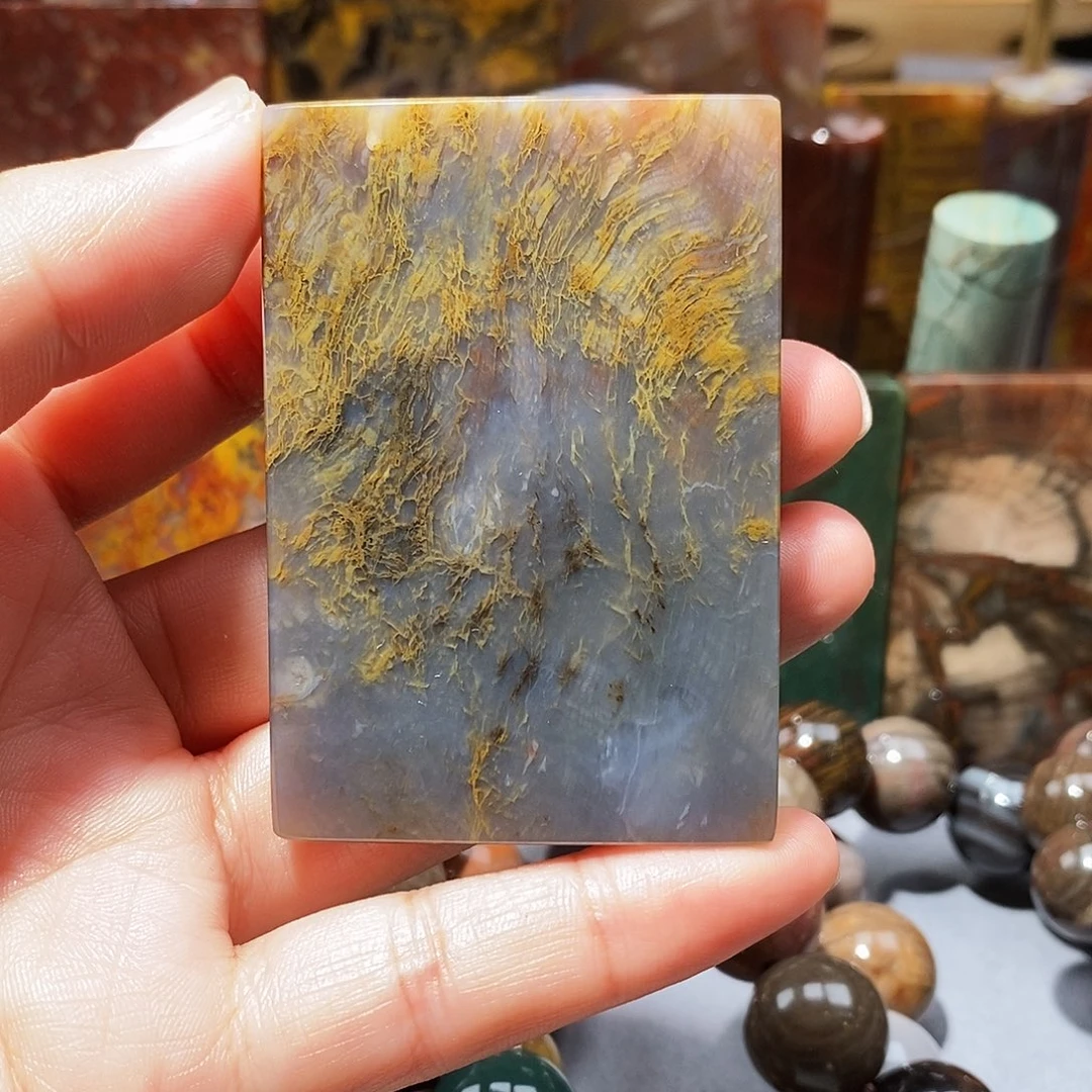 福***龙硅化玉未镶嵌天然北票硅化玉吊坠