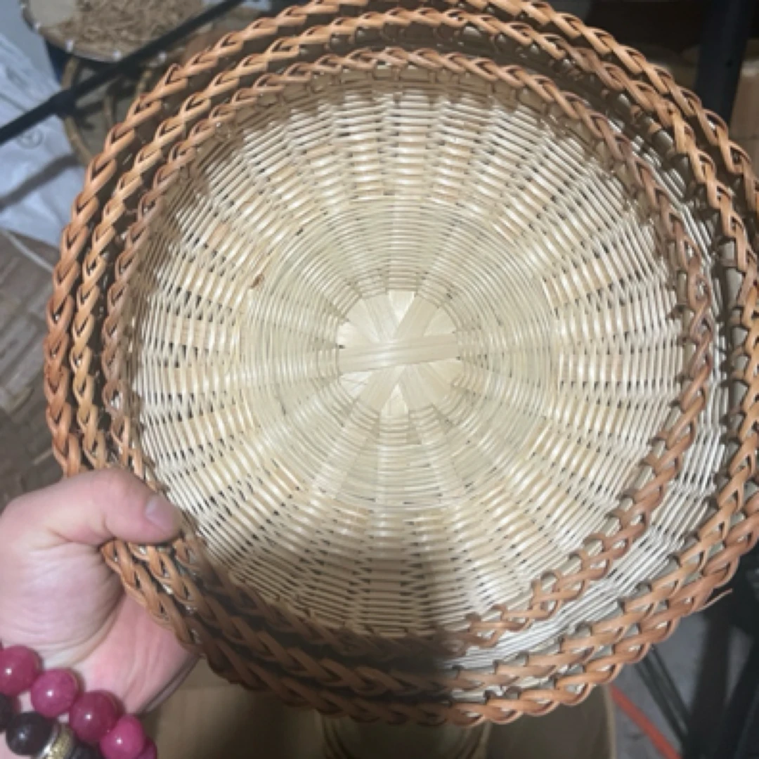 藤编口果盘果篮收纳篮