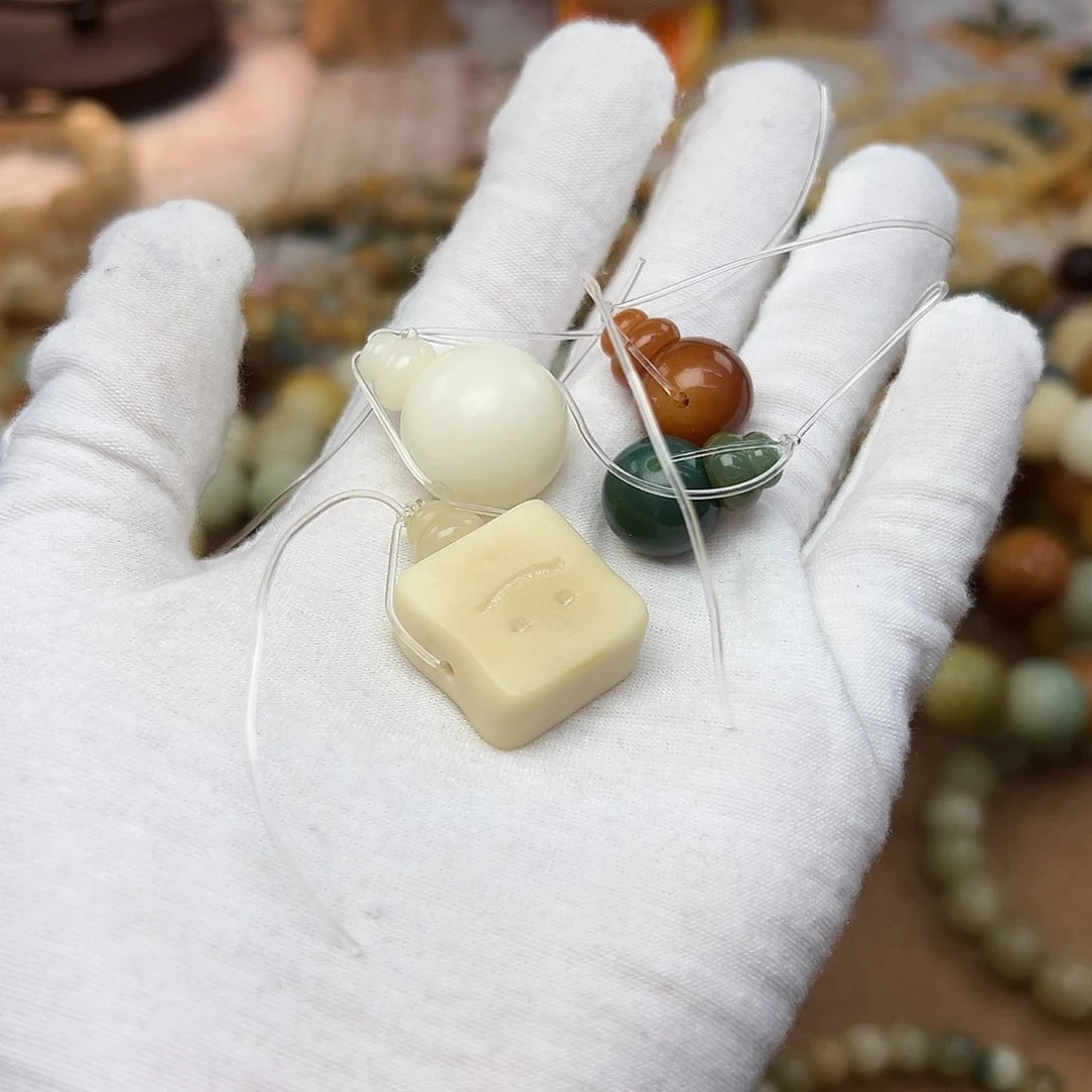 菩提根/象牙果吊坠三通塔珠四套0301