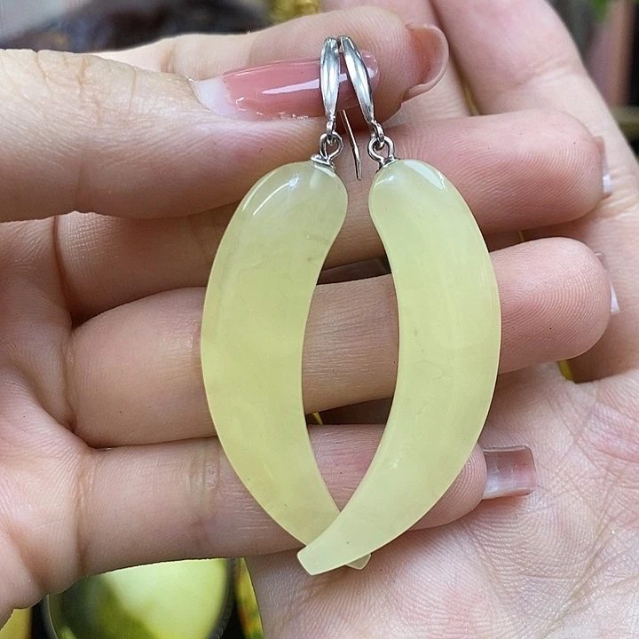 琥珀银S925镶嵌戒指耳环