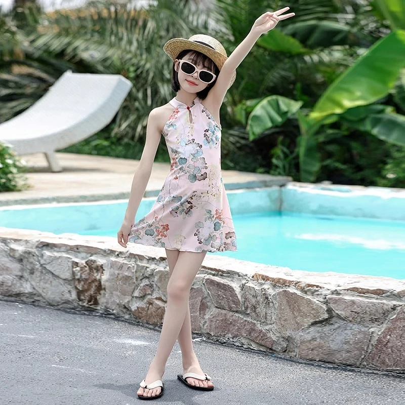 女童泳衣2025新款儿童夏季超好看分体泳衣中大童高级感女孩游泳衣