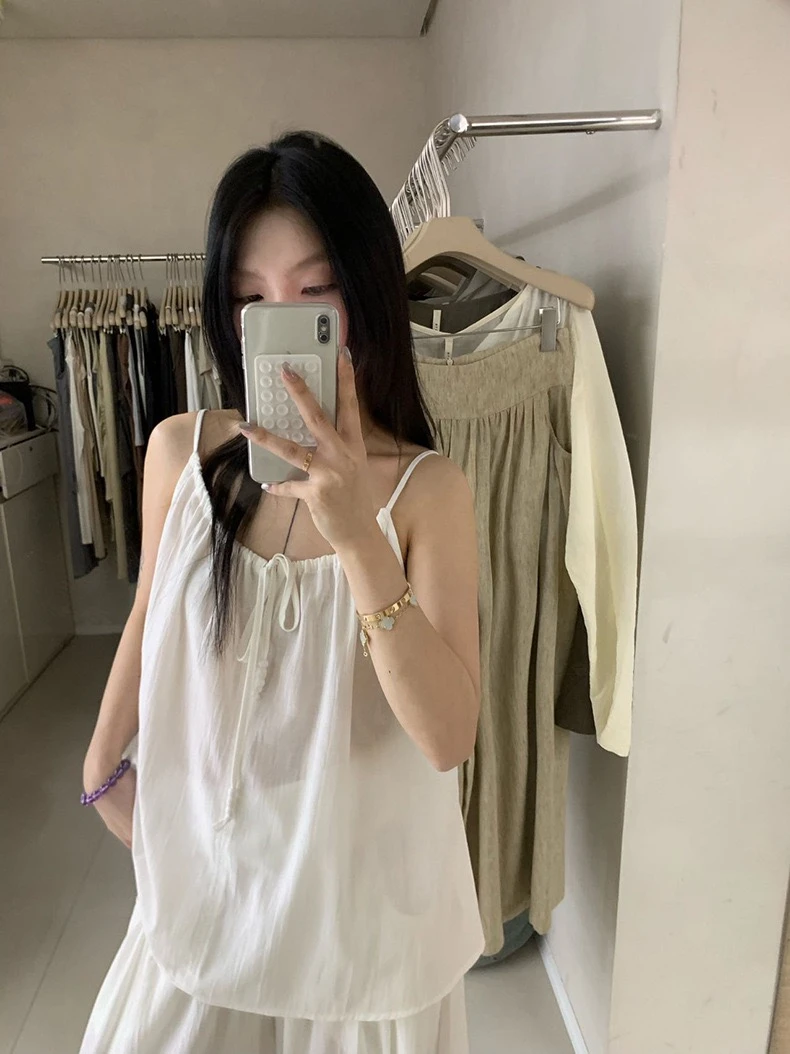 【素简】夏季松弛感休闲裤简约气质设计感遮肉显瘦直筒阔腿A5253