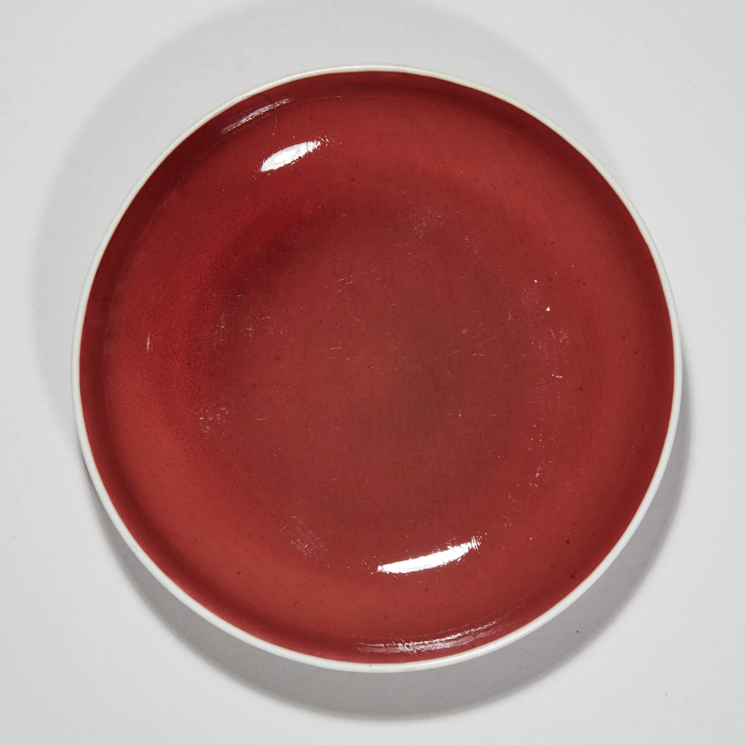 503、清 霁红釉盘【永乐·苗苗苗古董·唐卡专场（五）拍卖】