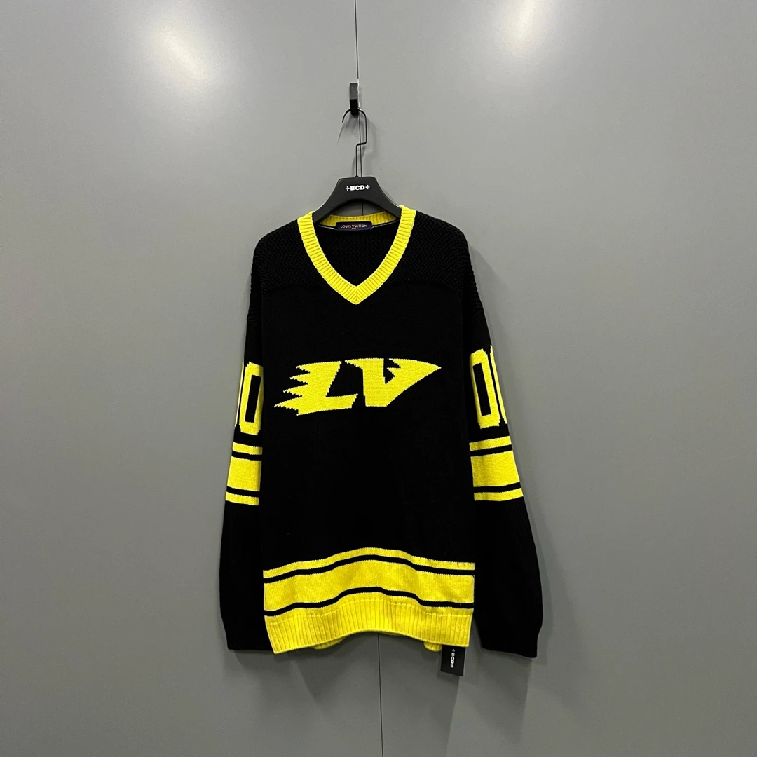 99新 LouisVuitton/路易威登 （ll） 印花V领针织衫 XXL码 601569