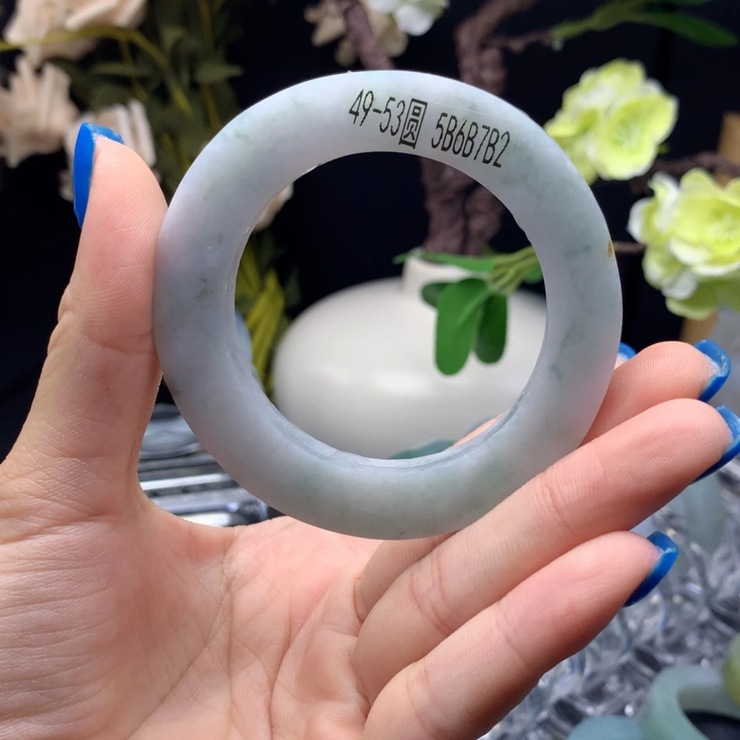 未镶嵌翡翠手镯定制翡翠49-53
