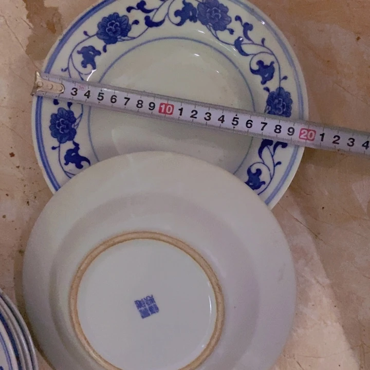 摆件2个20厘米芙蓉花深盘