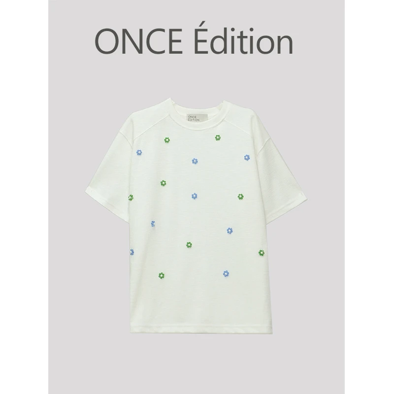ONCE edit“Owen Style”手工钉珠重磅短袖T恤