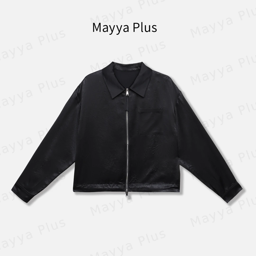 【沐雅】Mayya Plus麦芽定制百搭休闲外套双面拉链气质上衣32526557