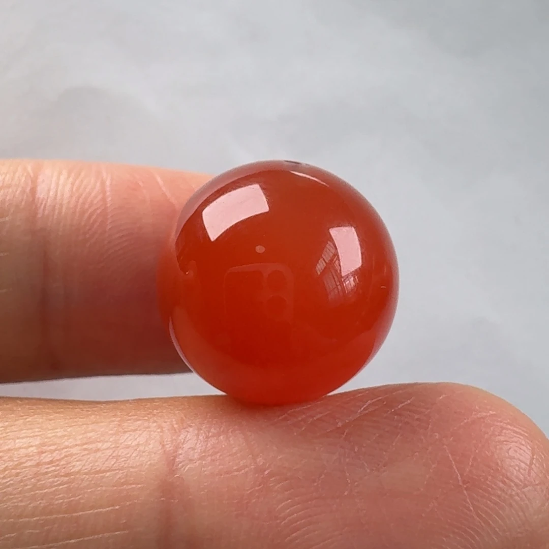 南红玛瑙未镶嵌圆珠15.3