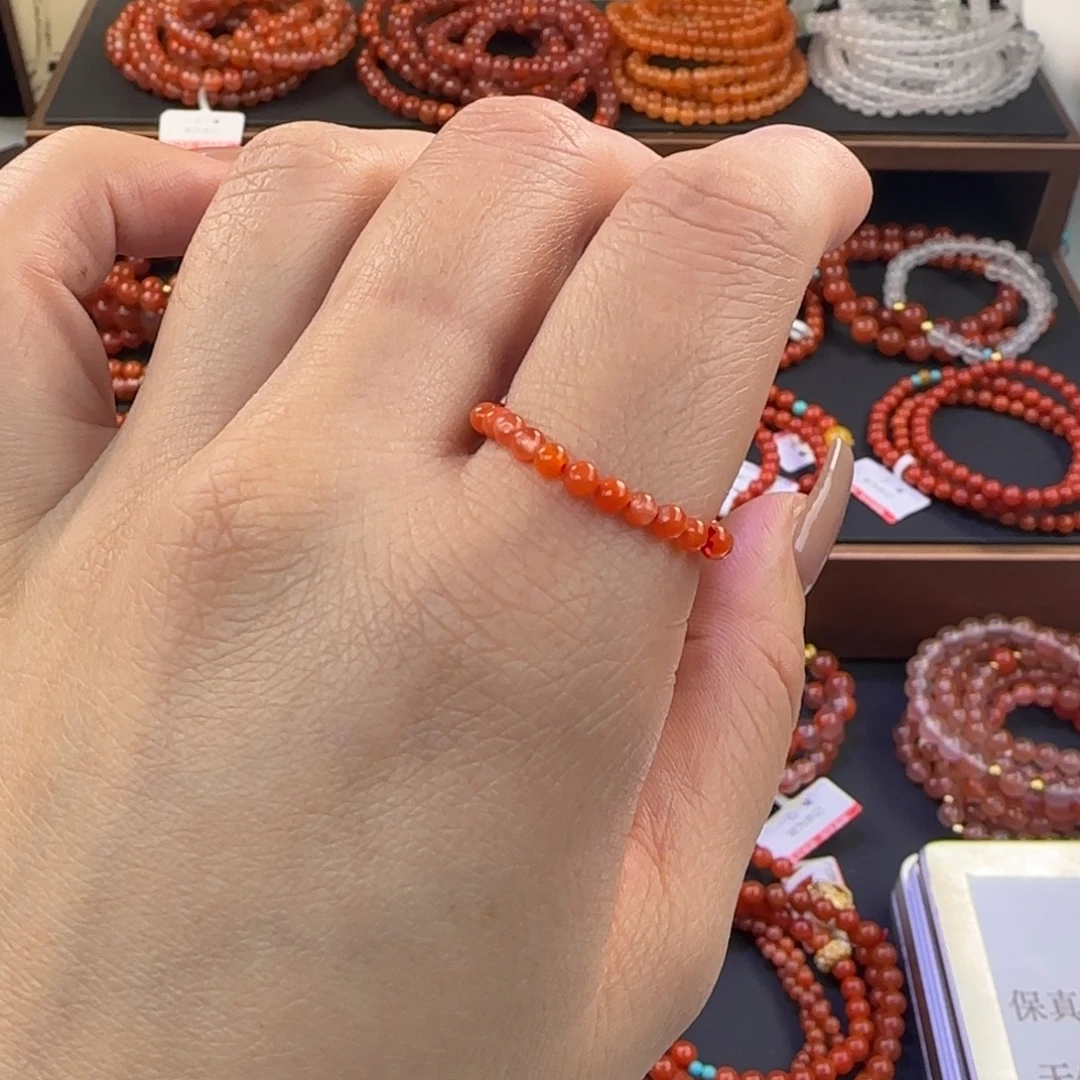 南红玛瑙未镶嵌手链