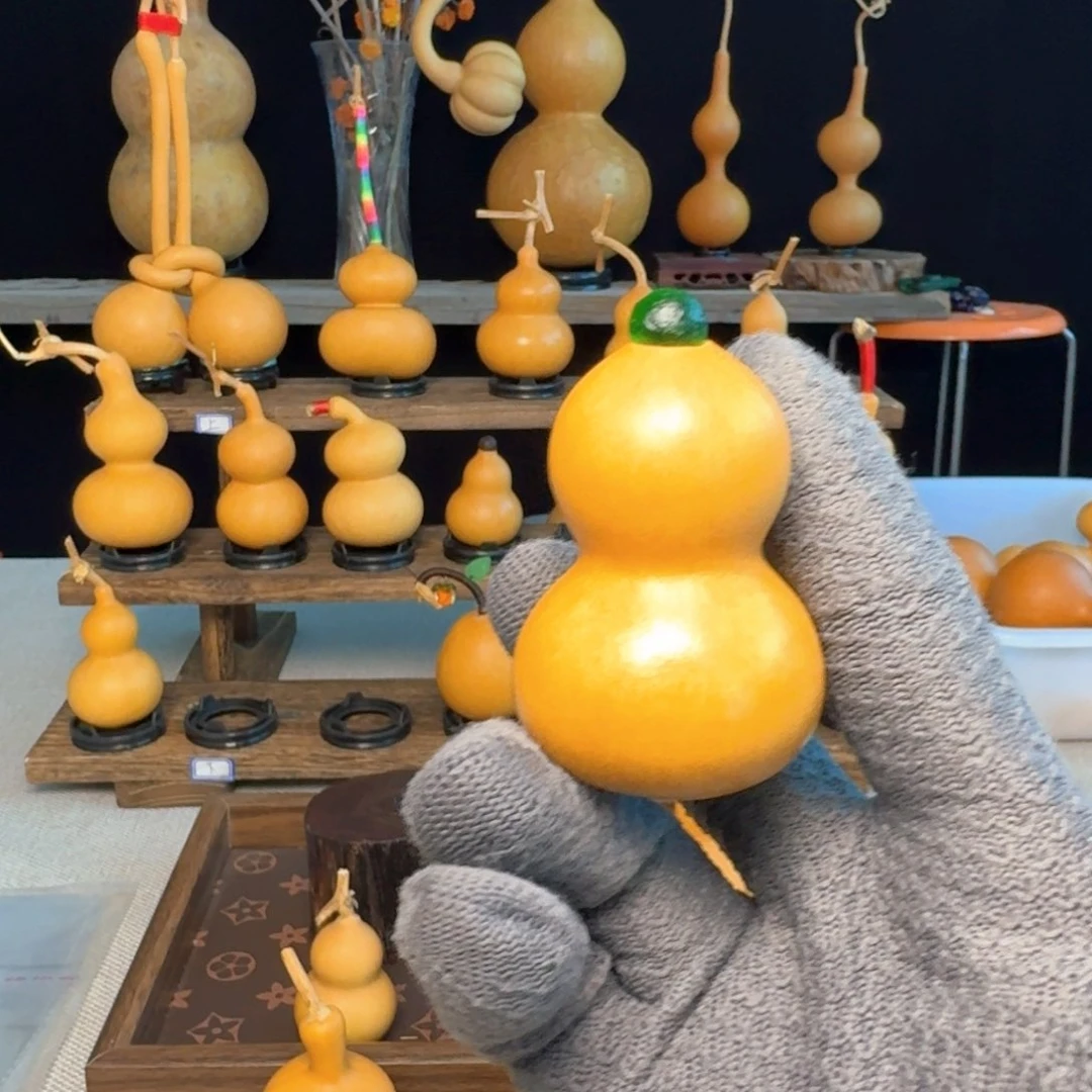 恭喜发财纯天然葫芦镶口