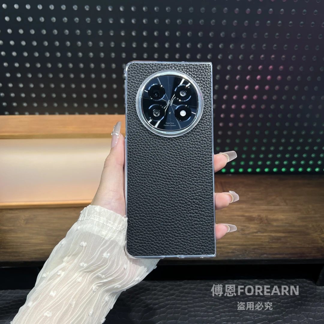 适用于oppofindn5手机壳findn5手工真皮oppon5折叠屏保护套男女士