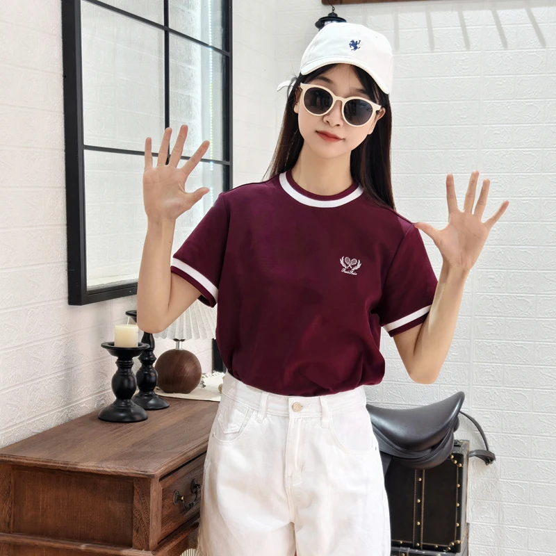 保罗彼得专柜2025夏季女装圆领短袖T恤 运动舒适透气 YNEB43792