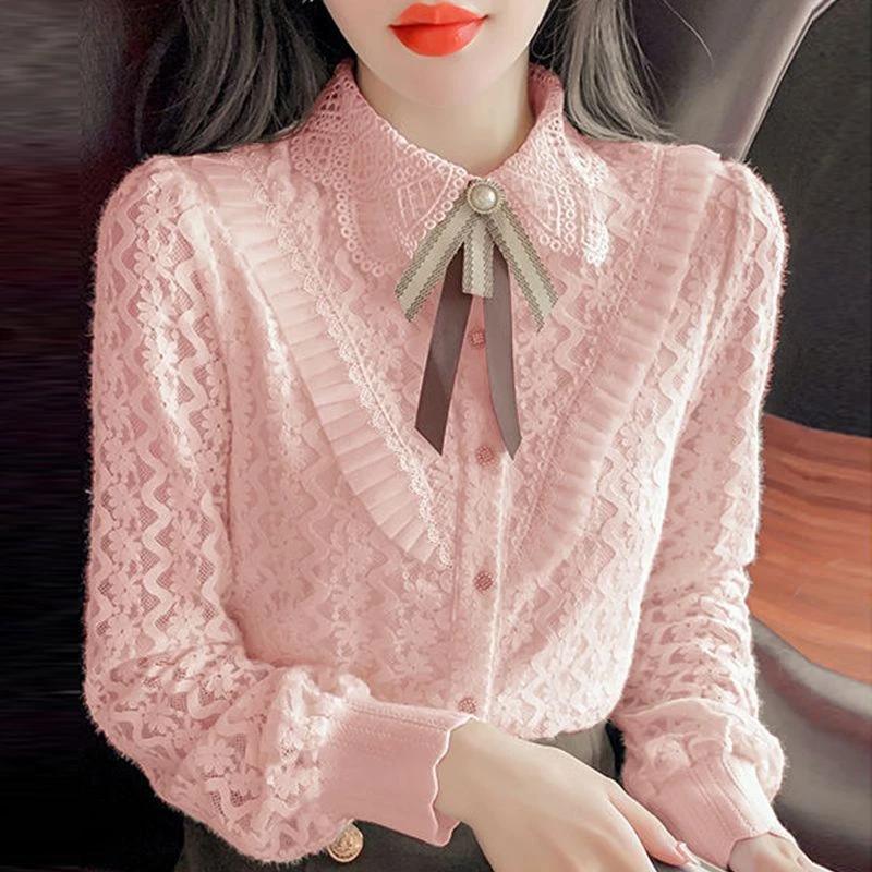 打底衫女2025秋冬新款时尚高档宽松显瘦衬衫洋气百搭减龄上衣衬衣