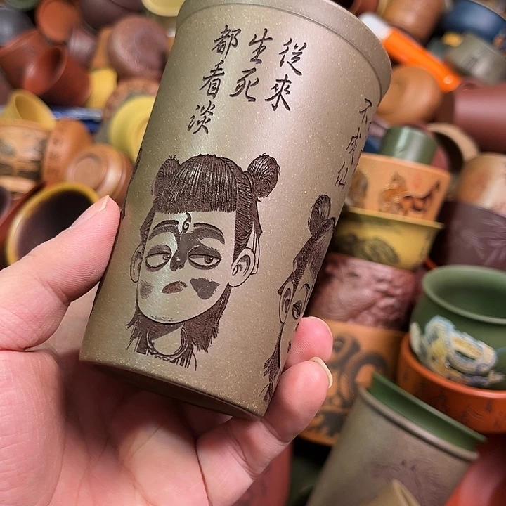 紫砂茶杯全手工紫砂主人杯