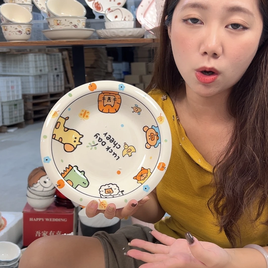 潮州微瑕陶瓷餐具8寸