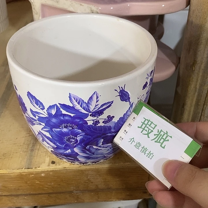 紫砂花盆多肉瑕疵盆有孔。