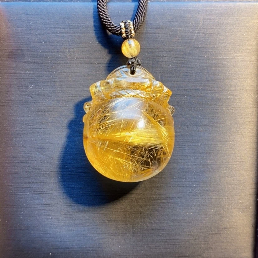 【闪购商品】发晶颈饰未镶嵌天然水晶金发晶福袋吊坠