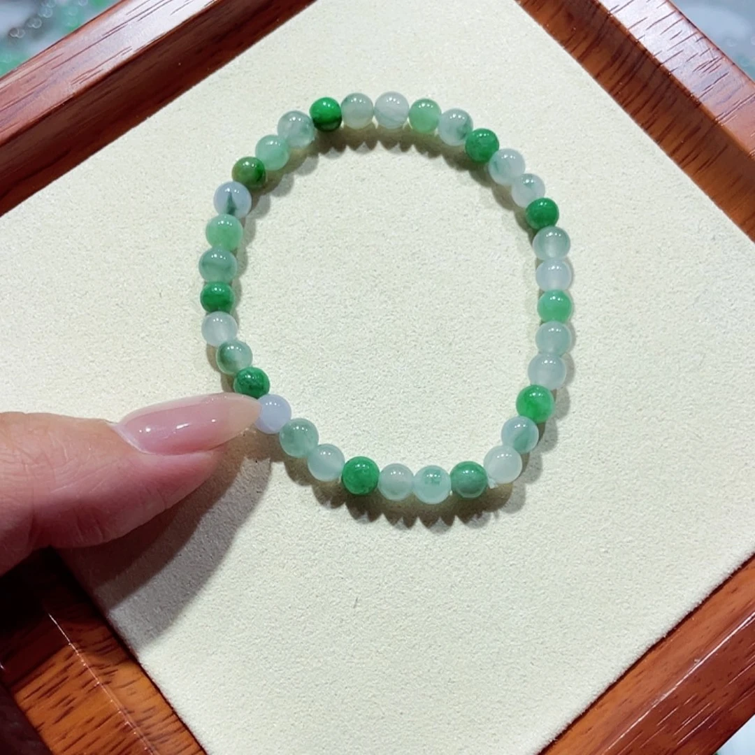 翡翠未镶嵌手链天然缅甸翡翠A货卡5.8