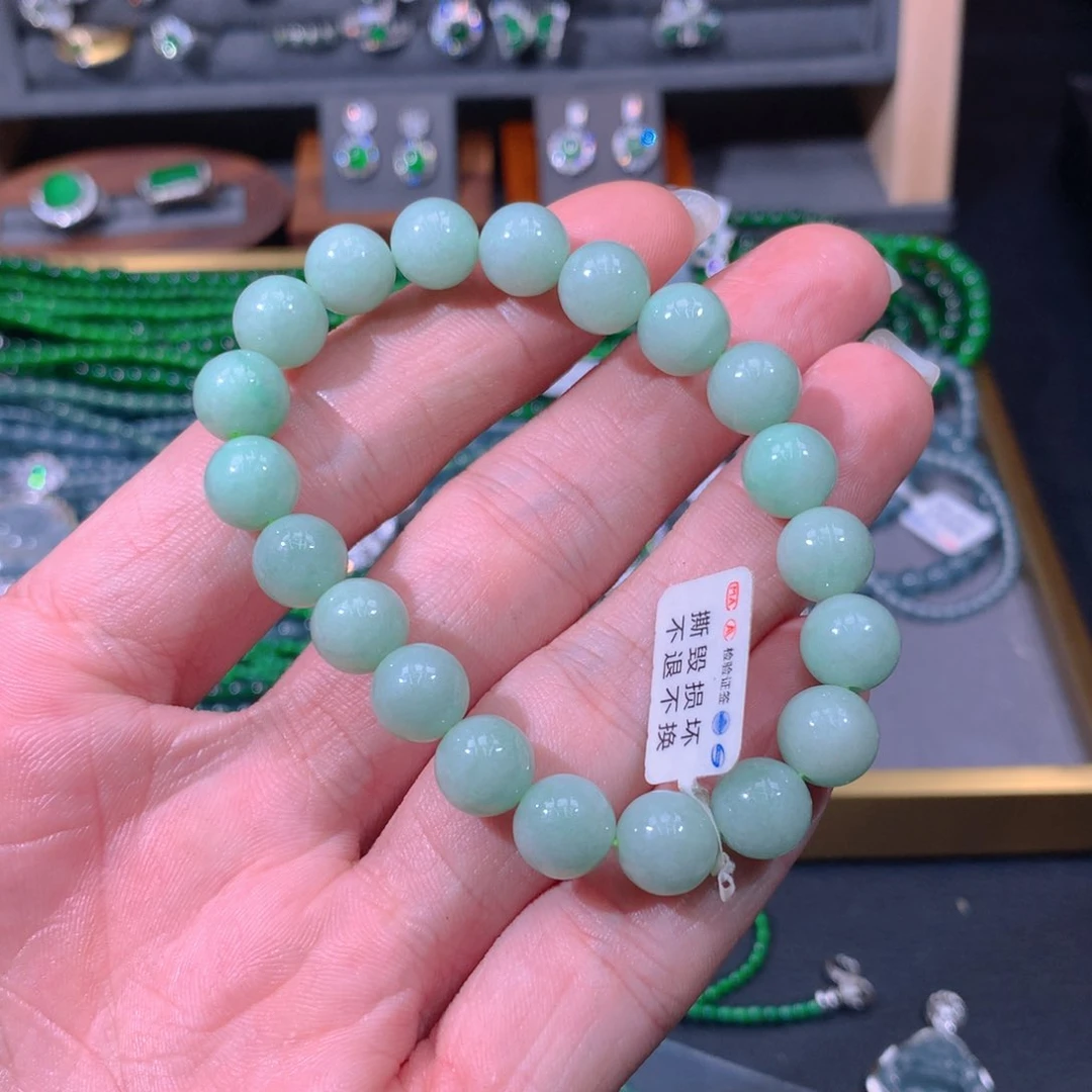 翡翠手串未镶嵌天然