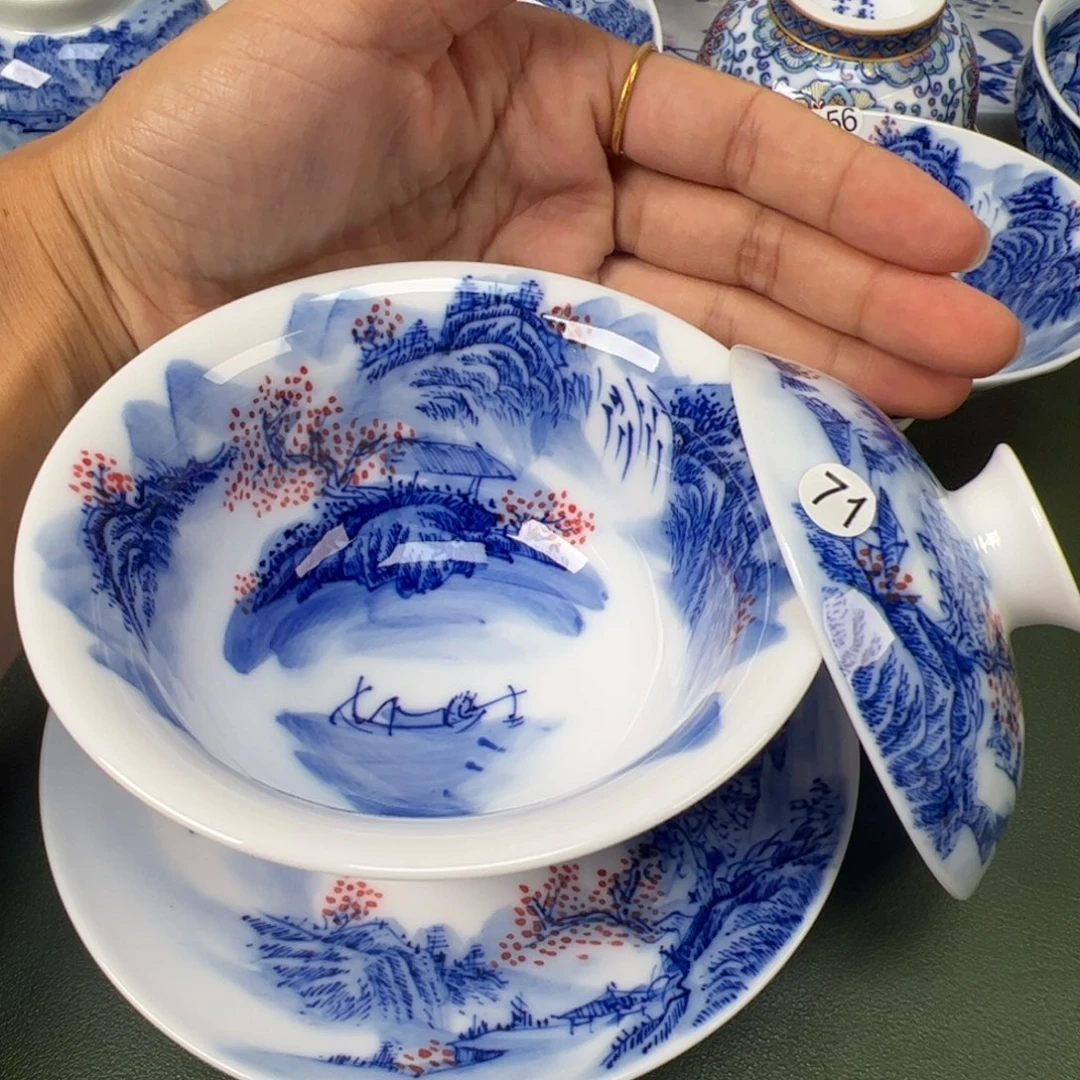 景德镇纯手工纯手绘茶具木木71