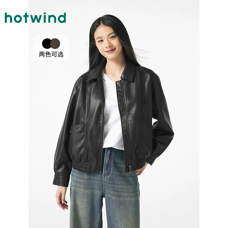 热风新款显瘦显高免打理耐穿不褶皱女士都市时尚外套F07W25503