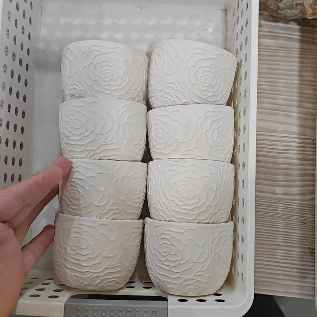 红陶吸水透气的白陶花盆凑满12发货