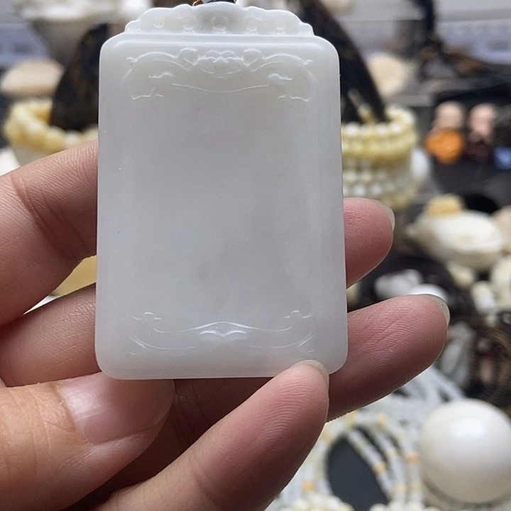 非金属贝壳贝雅轩工艺品玉化无事牌