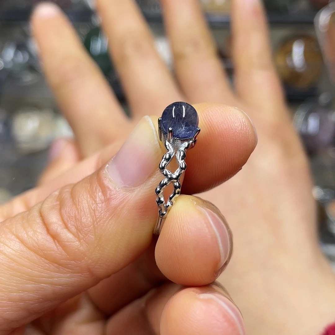 【闪购商品】水晶珠宝半成品银S925镶嵌戒指