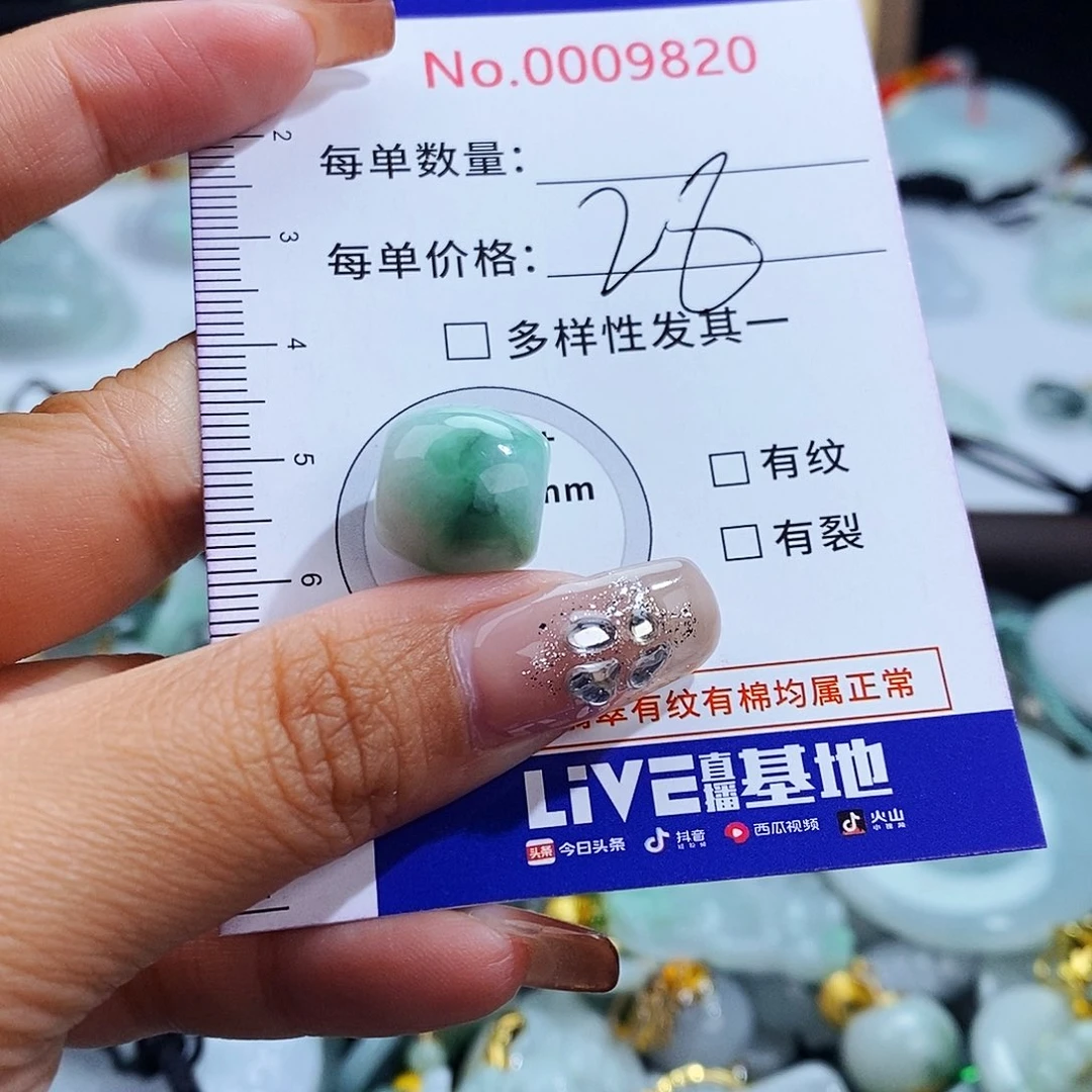翡翠未镶嵌毛衣链9820