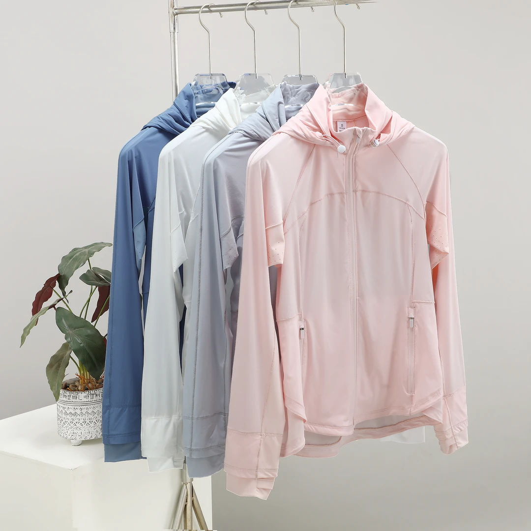 皮肤衣女运动夹克衫拒水防嗮上衣健身跑步瑜伽外套