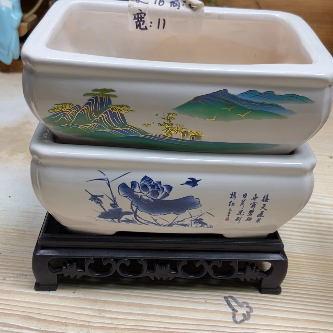 瓷片陶瓷花盆陶瓷艺术