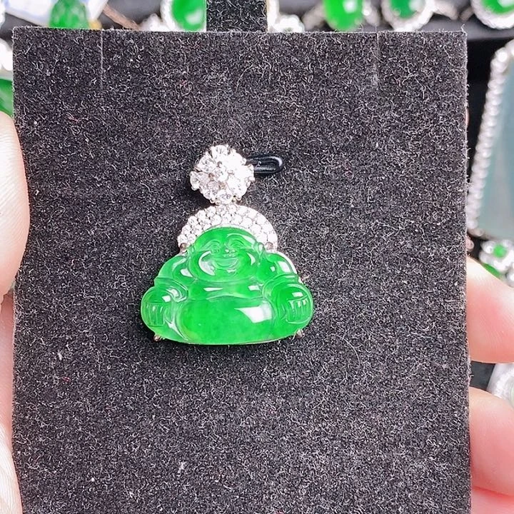 翡翠未镶嵌戒指吊坠