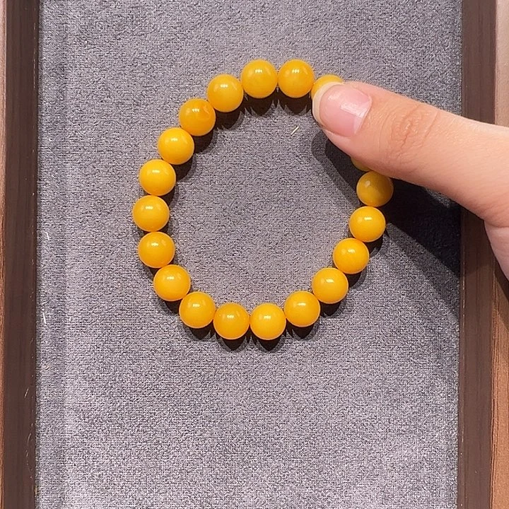 蜜蜡未镶嵌手串10.1mm蜜蜡手串