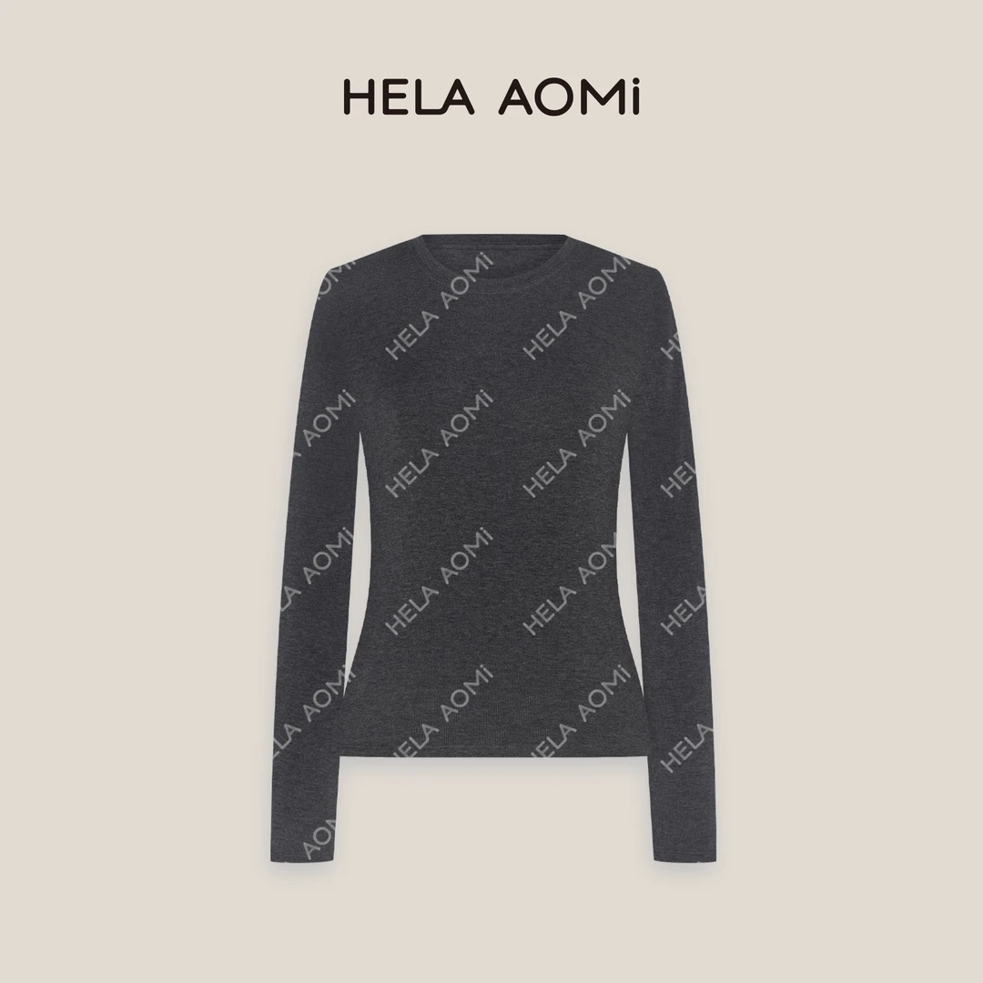 HELA AOMI“日本进口东洋纺绸丽.自热羊毛T”莱赛尔T恤CY5CC23433