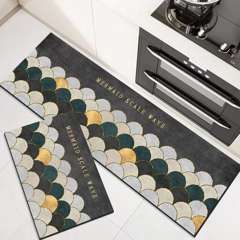 【四色祥云40*120cm】硅藻泥吸水防滑脚垫浴门垫速干厨房地垫