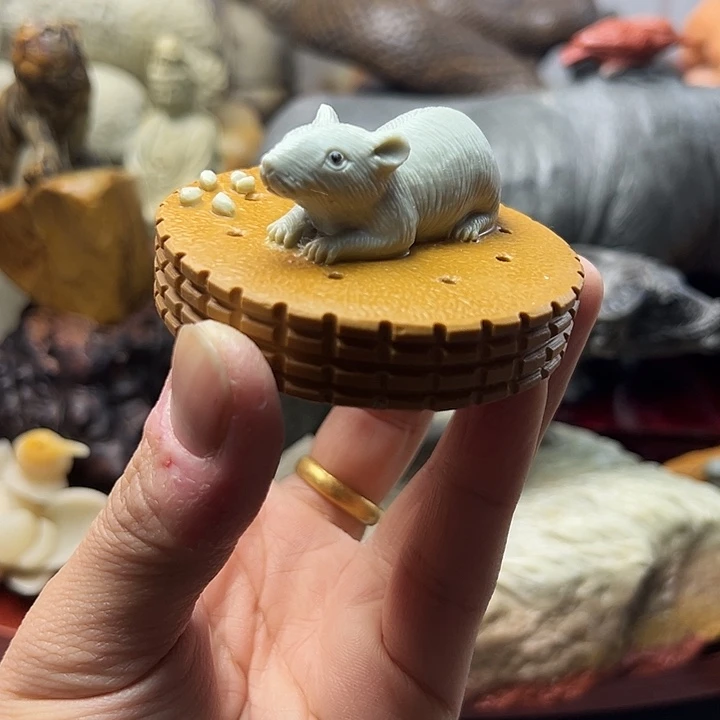 东北石松花石摆件